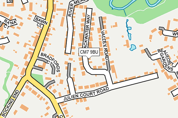 CM7 9BU map - OS OpenMap – Local (Ordnance Survey)