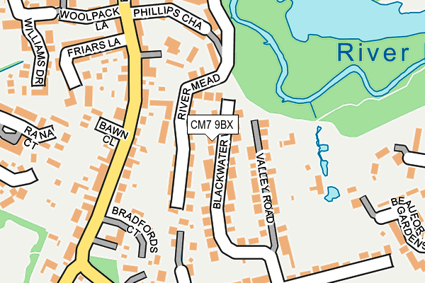 CM7 9BX map - OS OpenMap – Local (Ordnance Survey)