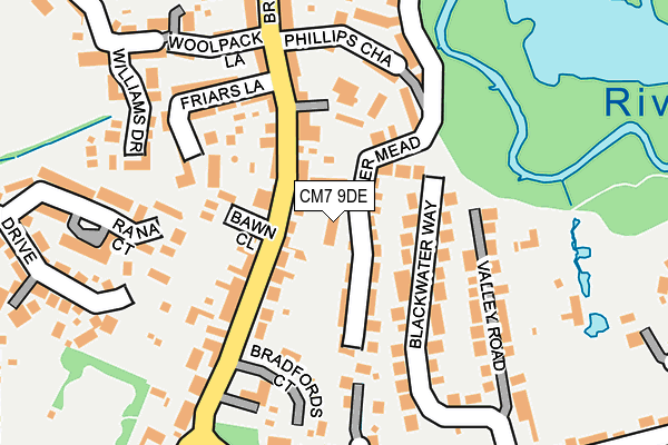 CM7 9DE map - OS OpenMap – Local (Ordnance Survey)