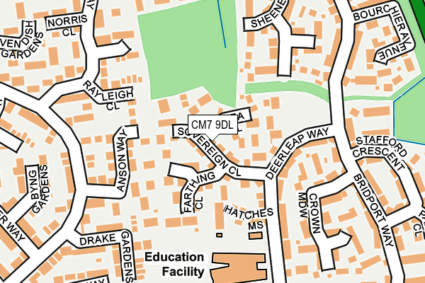 CM7 9DL map - OS OpenMap – Local (Ordnance Survey)