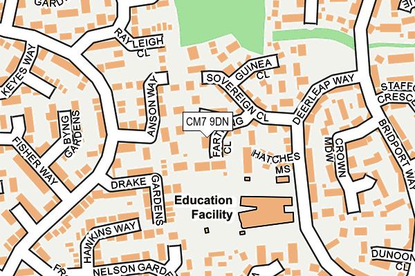 CM7 9DN map - OS OpenMap – Local (Ordnance Survey)