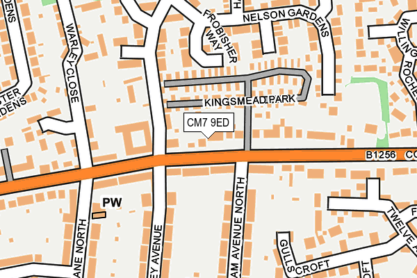 CM7 9ED map - OS OpenMap – Local (Ordnance Survey)