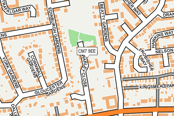 CM7 9EE map - OS OpenMap – Local (Ordnance Survey)