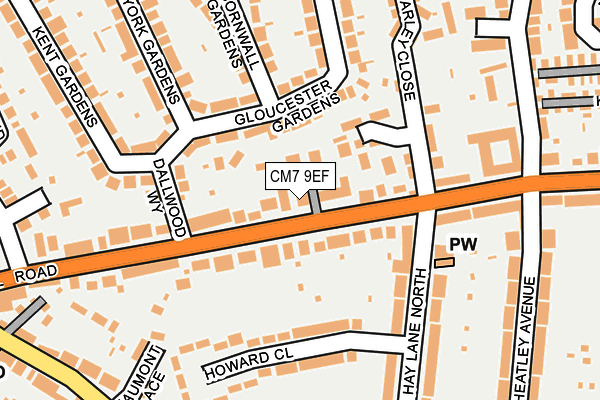 CM7 9EF map - OS OpenMap – Local (Ordnance Survey)