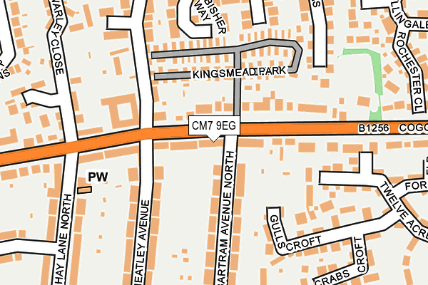 CM7 9EG map - OS OpenMap – Local (Ordnance Survey)