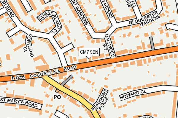 CM7 9EN map - OS OpenMap – Local (Ordnance Survey)