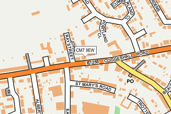 CM7 9EW map - OS OpenMap – Local (Ordnance Survey)