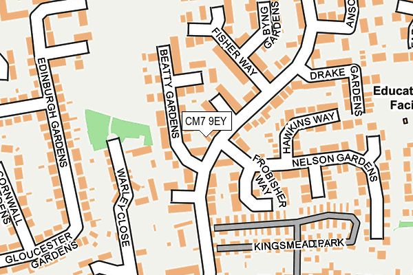 CM7 9EY map - OS OpenMap – Local (Ordnance Survey)