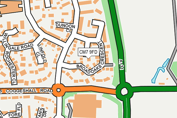 CM7 9FD map - OS OpenMap – Local (Ordnance Survey)