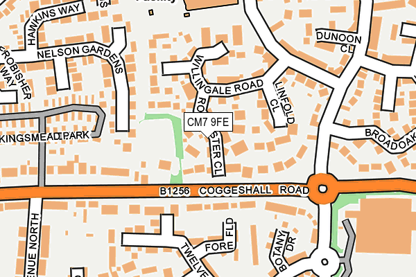 CM7 9FE map - OS OpenMap – Local (Ordnance Survey)