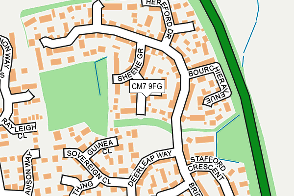 CM7 9FG map - OS OpenMap – Local (Ordnance Survey)