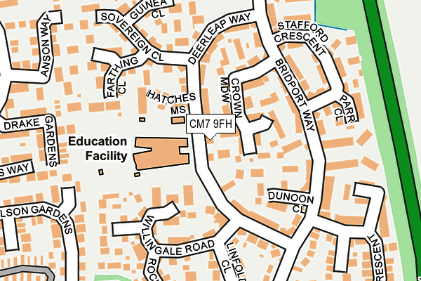 CM7 9FH map - OS OpenMap – Local (Ordnance Survey)