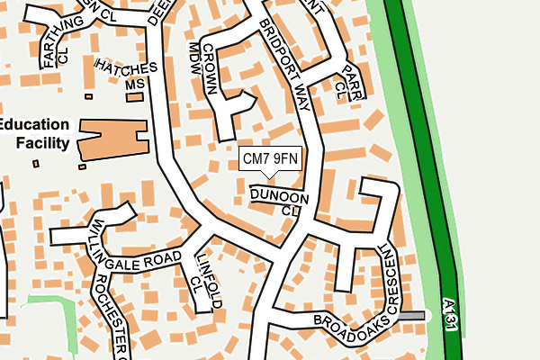 CM7 9FN map - OS OpenMap – Local (Ordnance Survey)
