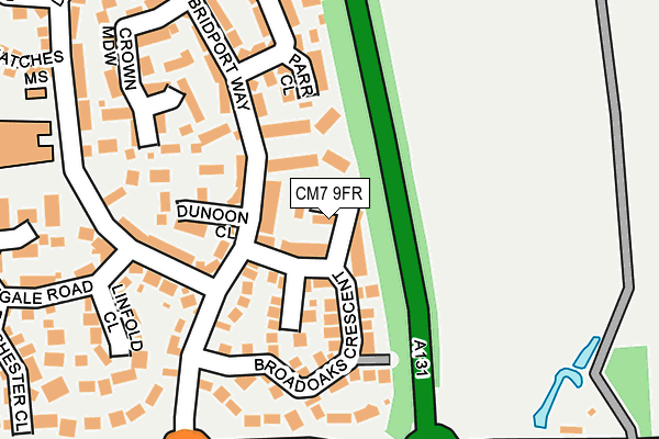 CM7 9FR map - OS OpenMap – Local (Ordnance Survey)