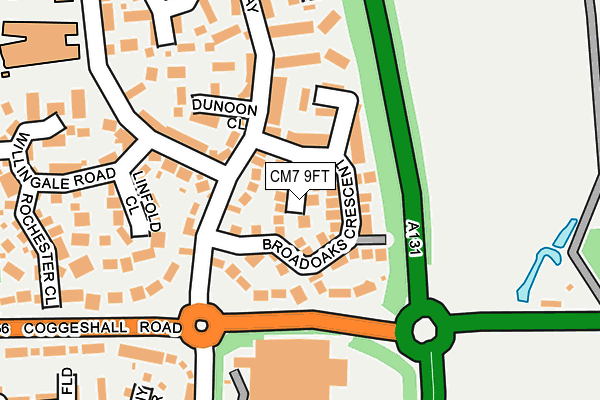 CM7 9FT map - OS OpenMap – Local (Ordnance Survey)