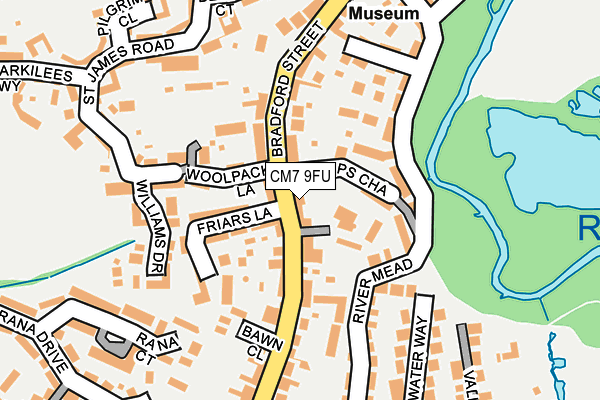 CM7 9FU map - OS OpenMap – Local (Ordnance Survey)