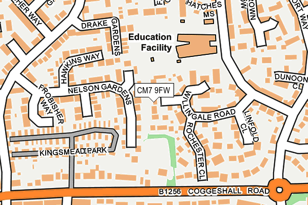 CM7 9FW map - OS OpenMap – Local (Ordnance Survey)