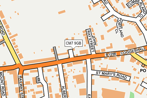 CM7 9GB map - OS OpenMap – Local (Ordnance Survey)