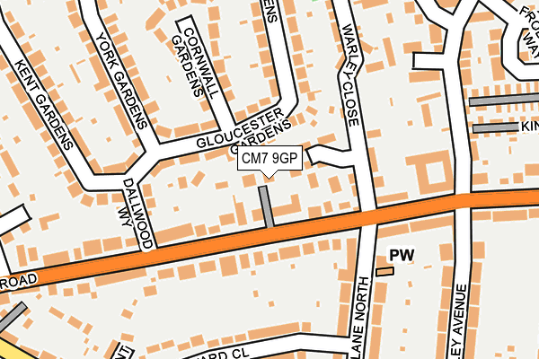 CM7 9GP map - OS OpenMap – Local (Ordnance Survey)