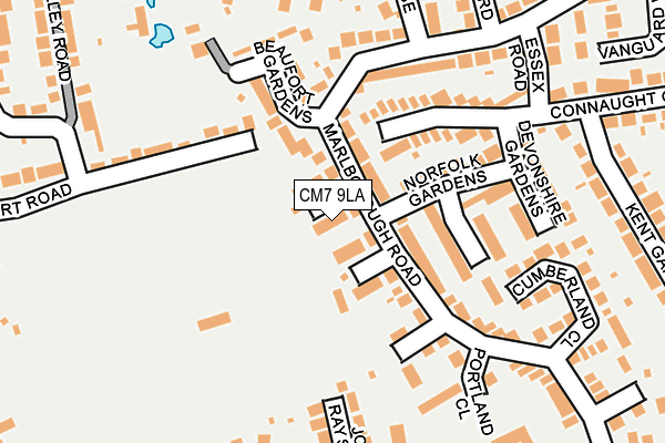 CM7 9LA map - OS OpenMap – Local (Ordnance Survey)