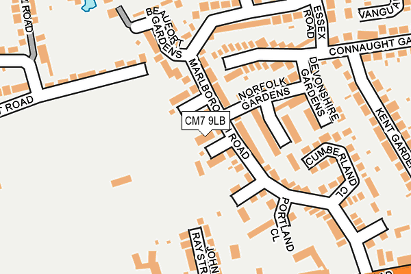 CM7 9LB map - OS OpenMap – Local (Ordnance Survey)