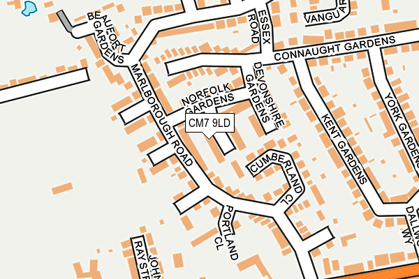 CM7 9LD map - OS OpenMap – Local (Ordnance Survey)