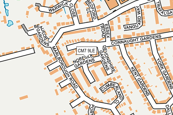 CM7 9LE map - OS OpenMap – Local (Ordnance Survey)