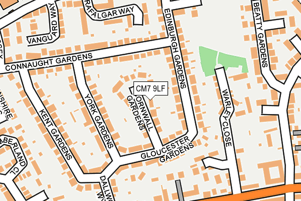 CM7 9LF map - OS OpenMap – Local (Ordnance Survey)
