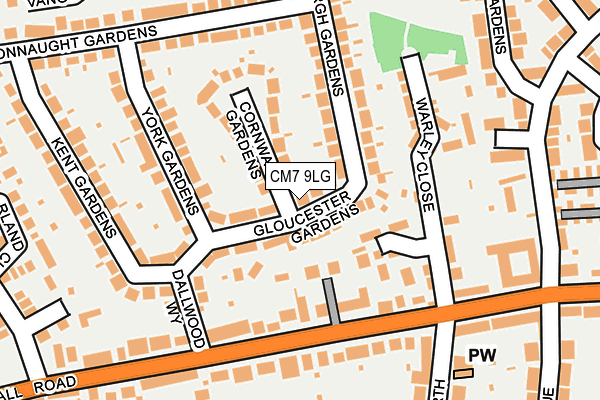 CM7 9LG map - OS OpenMap – Local (Ordnance Survey)