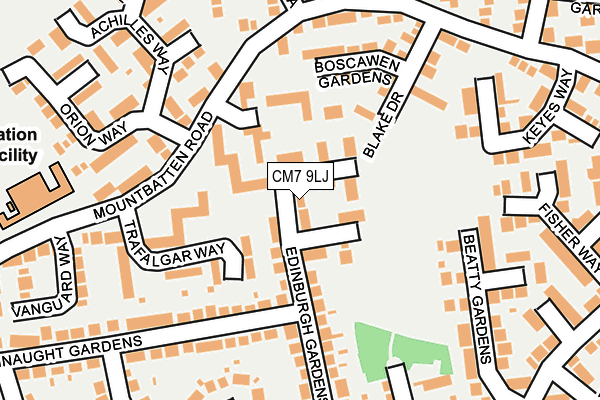 CM7 9LJ map - OS OpenMap – Local (Ordnance Survey)