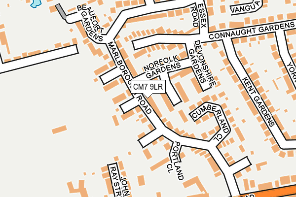 CM7 9LR map - OS OpenMap – Local (Ordnance Survey)