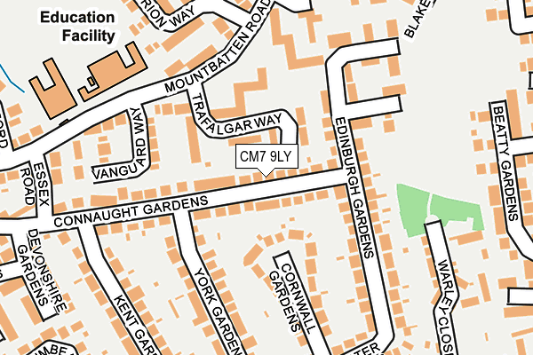 CM7 9LY map - OS OpenMap – Local (Ordnance Survey)