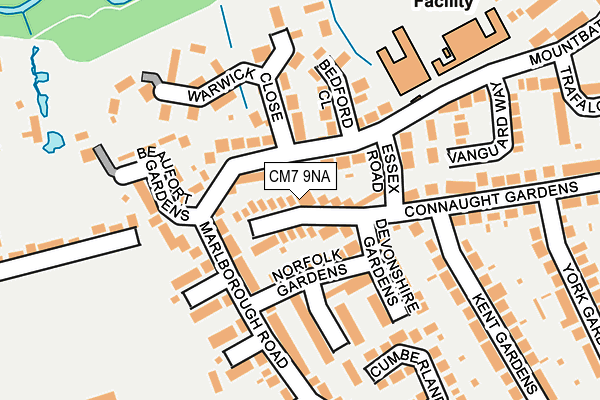 CM7 9NA map - OS OpenMap – Local (Ordnance Survey)