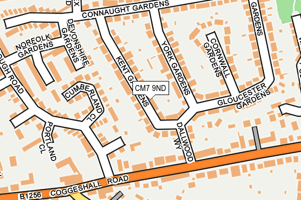 CM7 9ND map - OS OpenMap – Local (Ordnance Survey)