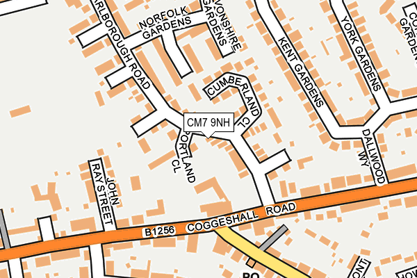 CM7 9NH map - OS OpenMap – Local (Ordnance Survey)