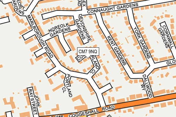CM7 9NQ map - OS OpenMap – Local (Ordnance Survey)