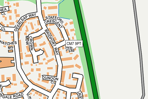 CM7 9PT map - OS OpenMap – Local (Ordnance Survey)