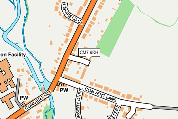 CM7 9RH map - OS OpenMap – Local (Ordnance Survey)