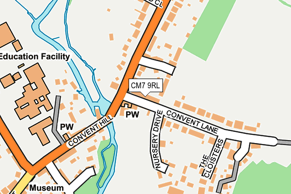 CM7 9RL map - OS OpenMap – Local (Ordnance Survey)