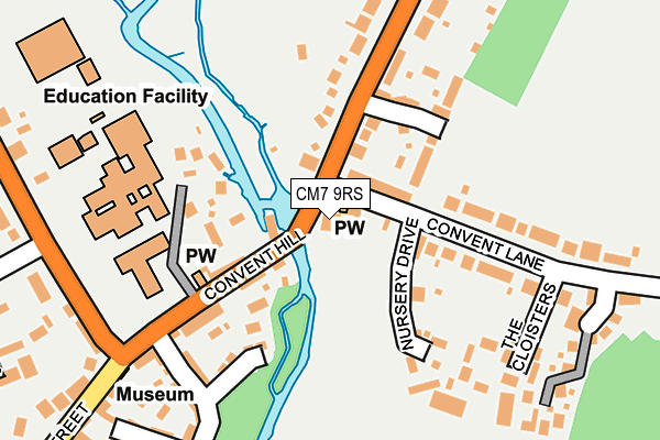 CM7 9RS map - OS OpenMap – Local (Ordnance Survey)