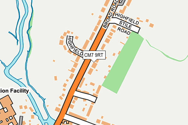 CM7 9RT map - OS OpenMap – Local (Ordnance Survey)