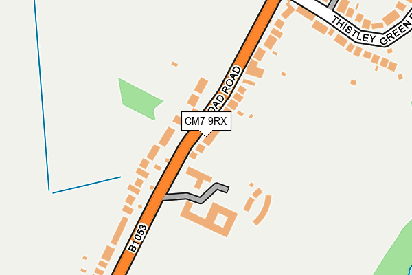 CM7 9RX map - OS OpenMap – Local (Ordnance Survey)