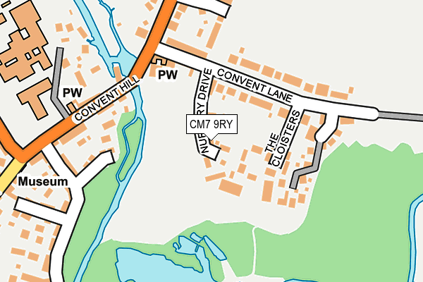 CM7 9RY map - OS OpenMap – Local (Ordnance Survey)