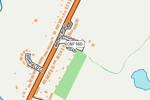 CM7 9SD map - OS OpenMap – Local (Ordnance Survey)