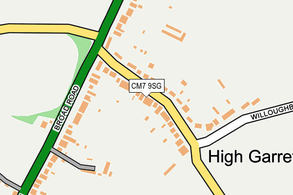 CM7 9SG map - OS OpenMap – Local (Ordnance Survey)