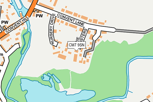 CM7 9SN map - OS OpenMap – Local (Ordnance Survey)