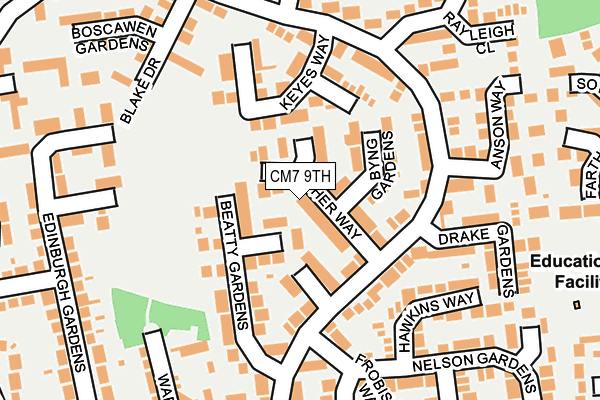 CM7 9TH map - OS OpenMap – Local (Ordnance Survey)
