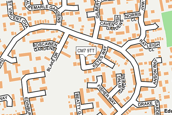 CM7 9TT map - OS OpenMap – Local (Ordnance Survey)