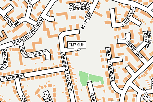 CM7 9UH map - OS OpenMap – Local (Ordnance Survey)