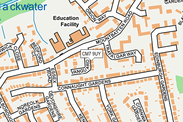 CM7 9UY map - OS OpenMap – Local (Ordnance Survey)